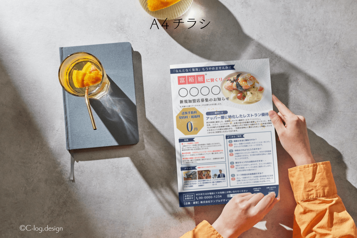 A４サイズチラシ